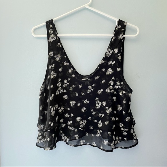 floral cropped tank - Picture 1 of 1